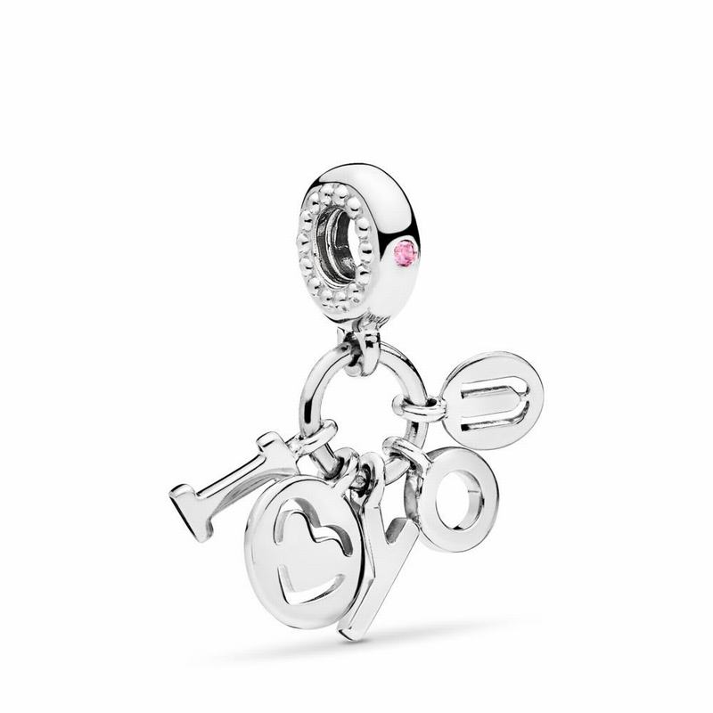 Pandora Australia I Love You Letters Dangle Charm - Sterling Silver | OLFNPZ378